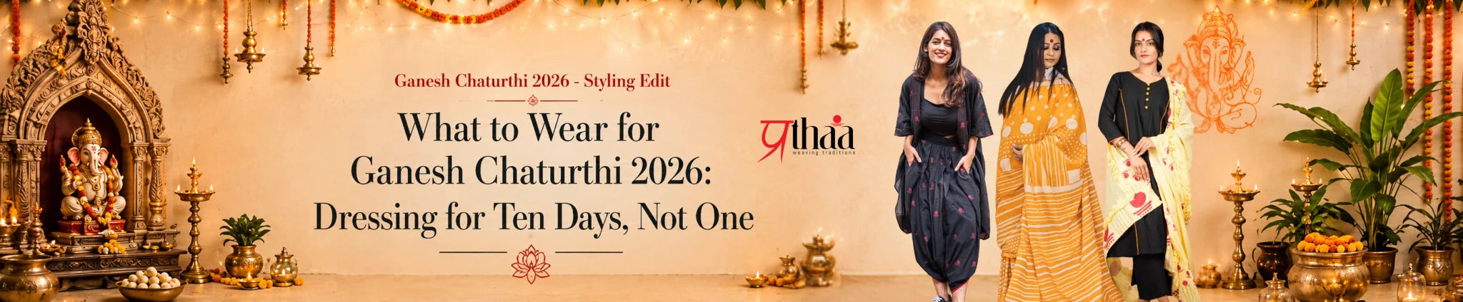What to Wear for Ganesh Chaturthi 2026: Dressing for Ten Days, Not One - Prathaa-weaving traditions