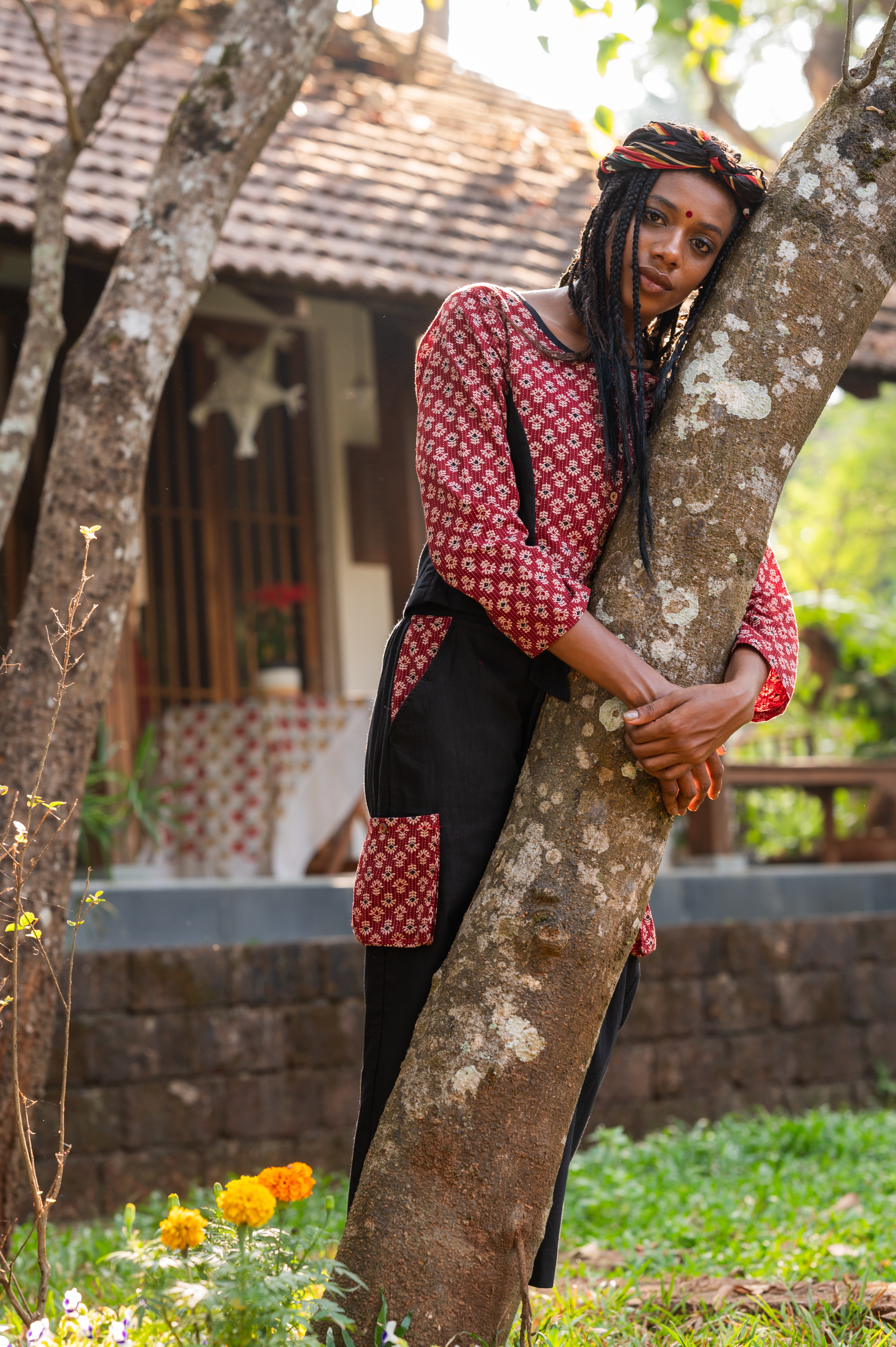 High-waist Cargo Pants - Prathaa - weaving traditions