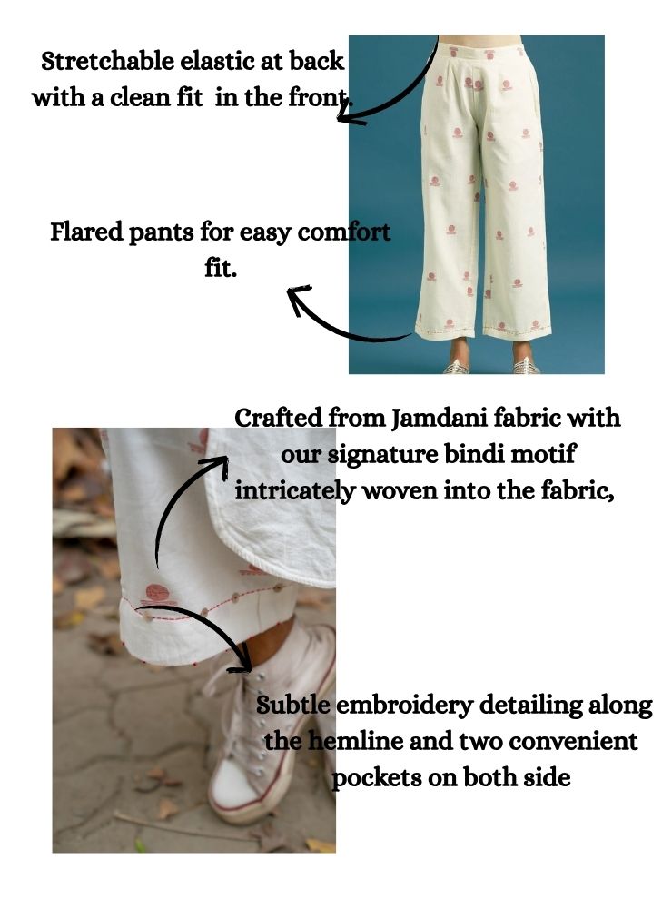 Jamdani Flared Pants - Shvet