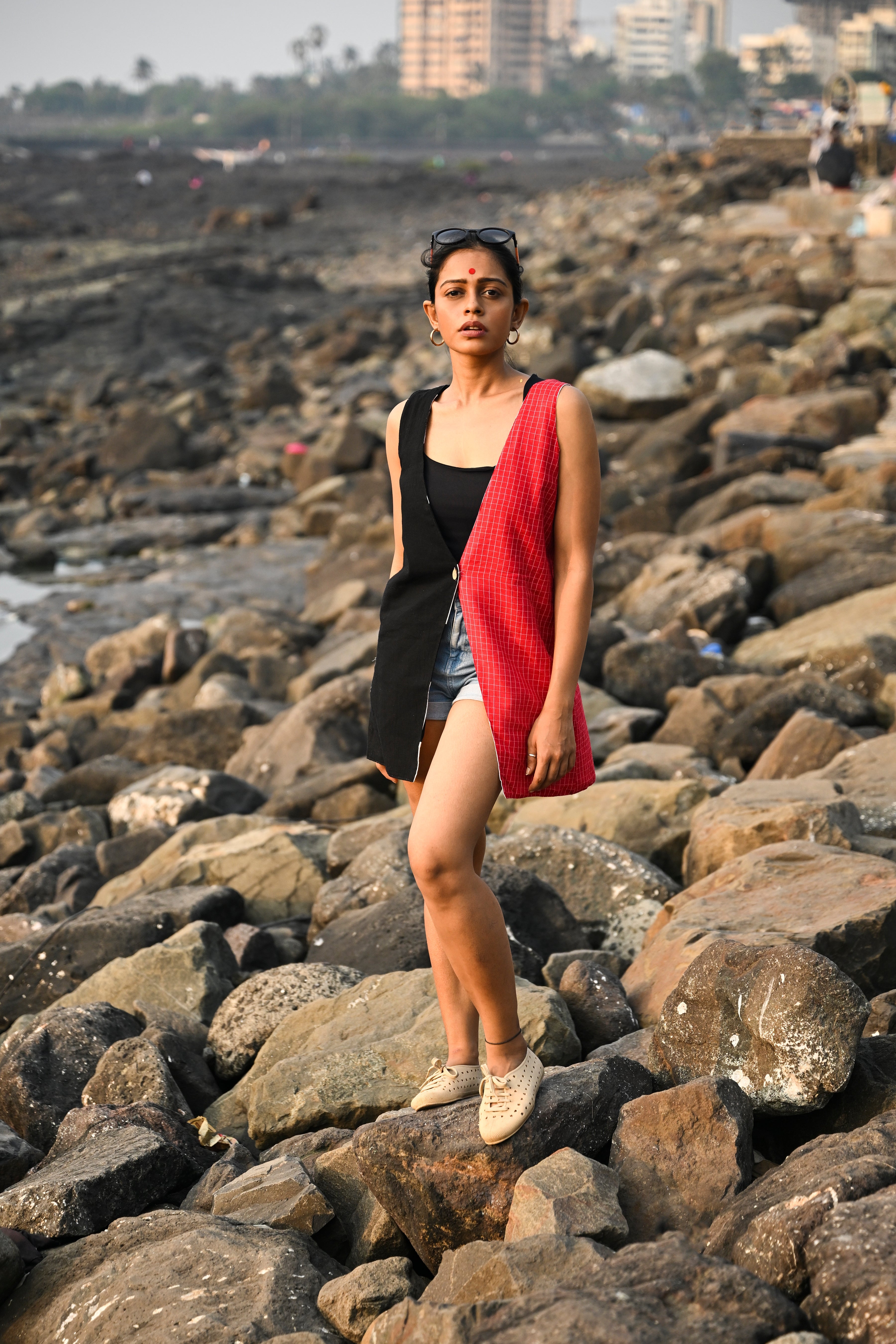 4 - Way V Neck jacket - Prathaa - weaving traditions