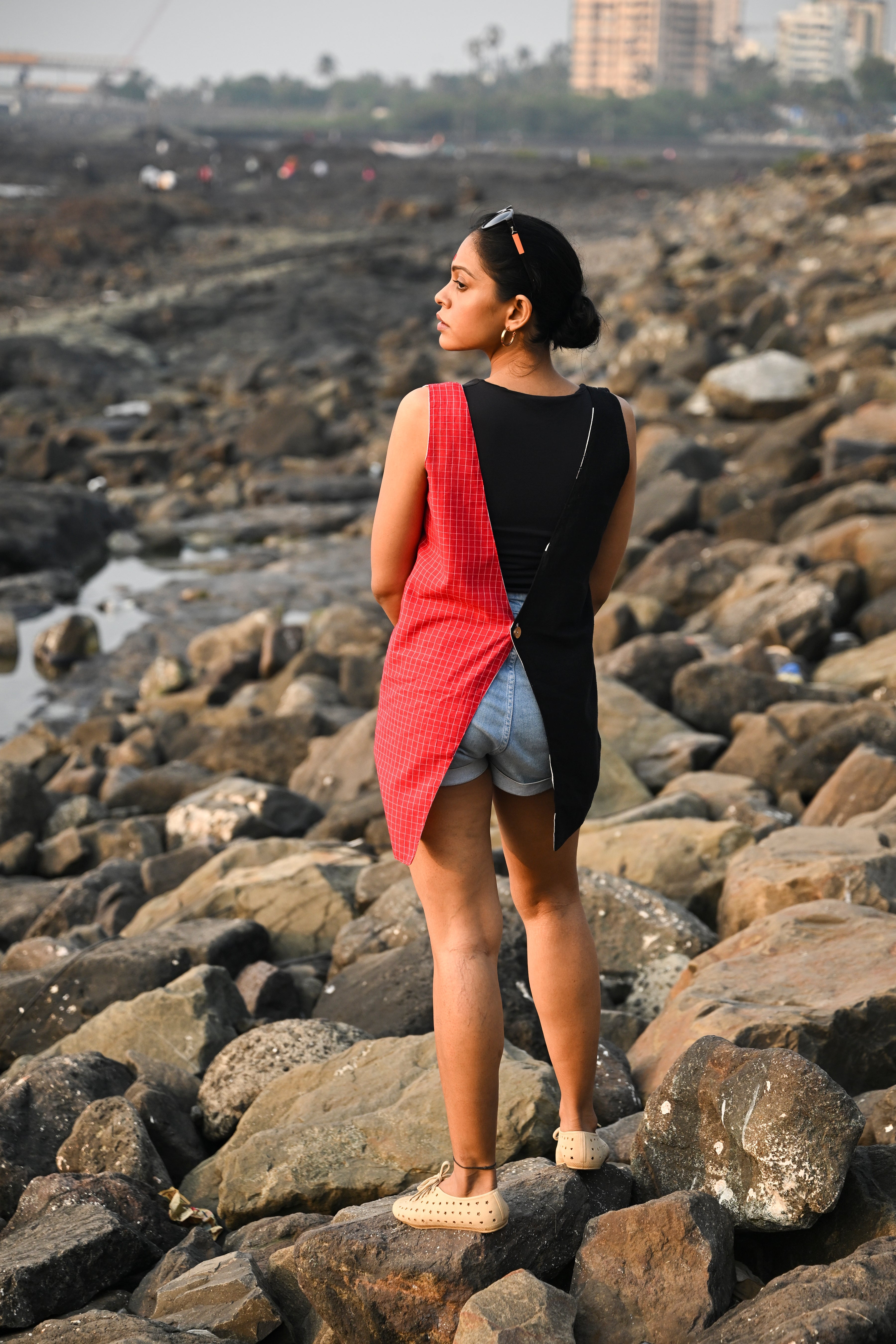 4 - Way V Neck jacket - Prathaa - weaving traditions