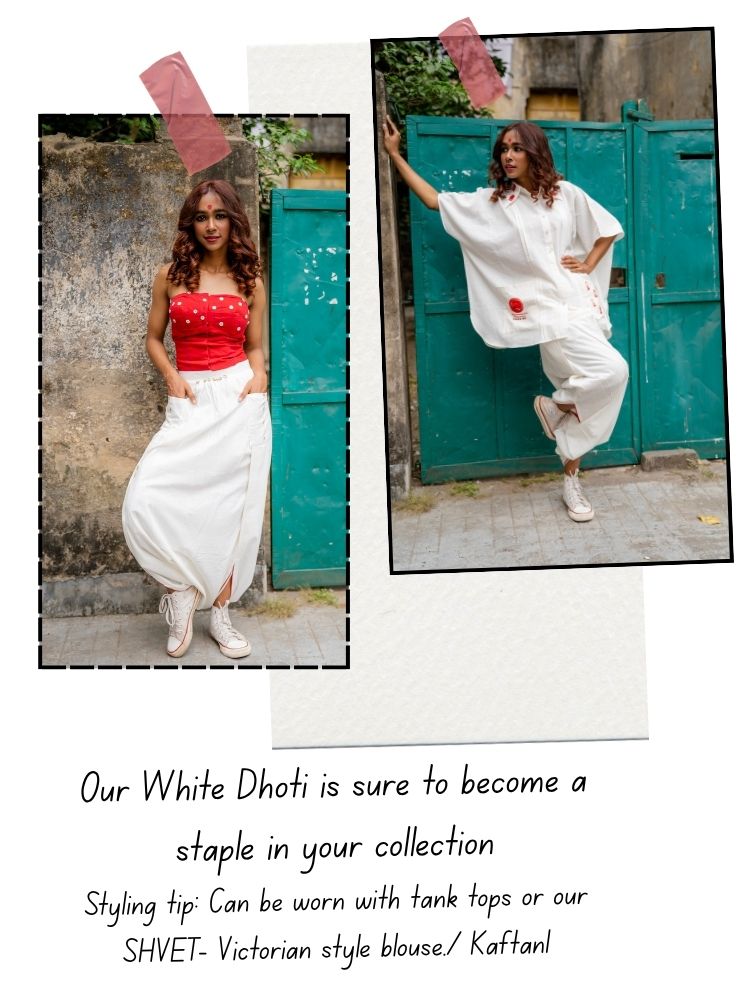 Cotton Mul Dhoti - Shvet