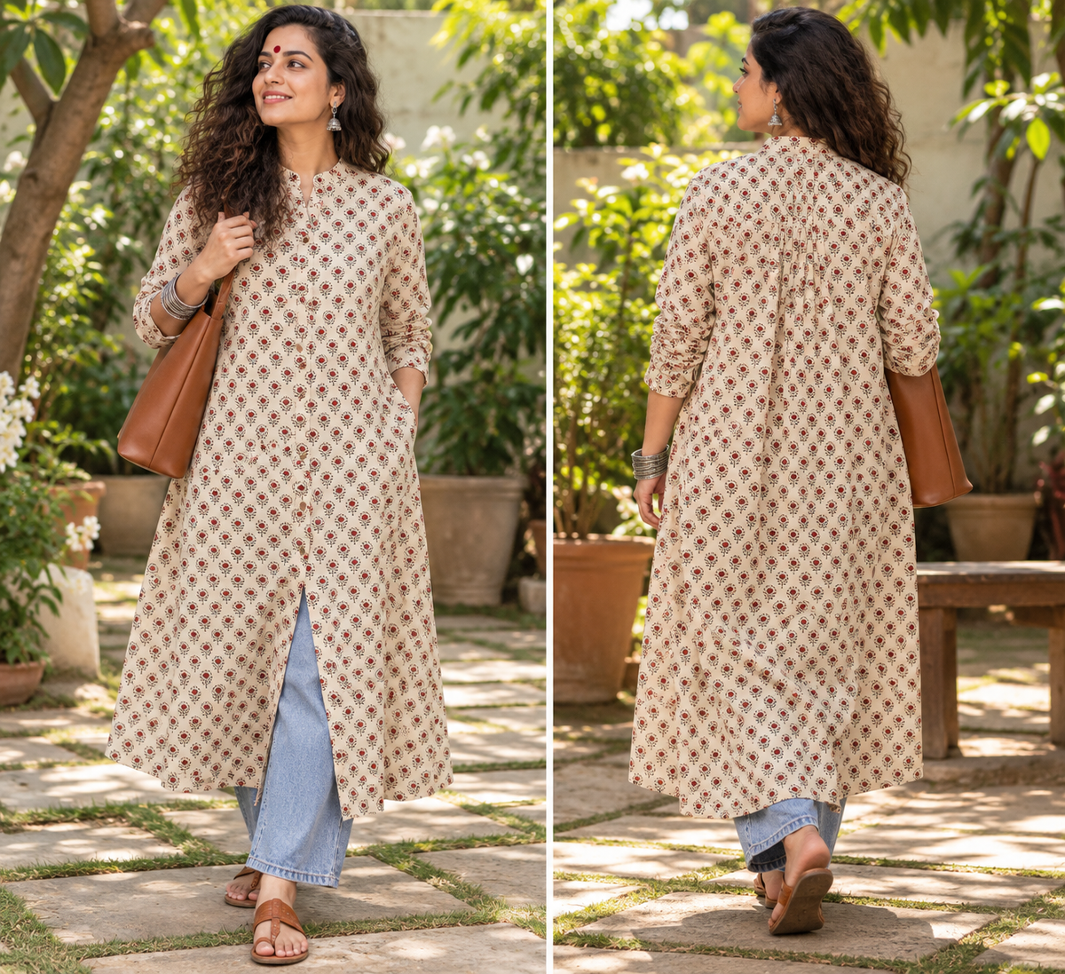 Matti Block printed loose fit tunic