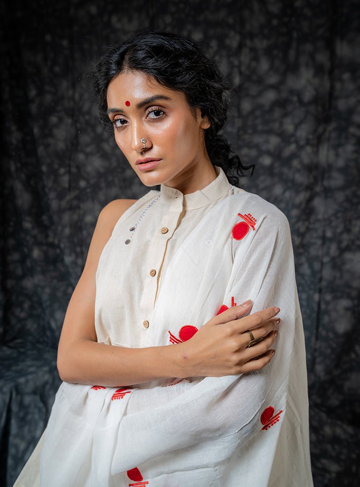 Beige Handloom Rozaana Co-ord Set