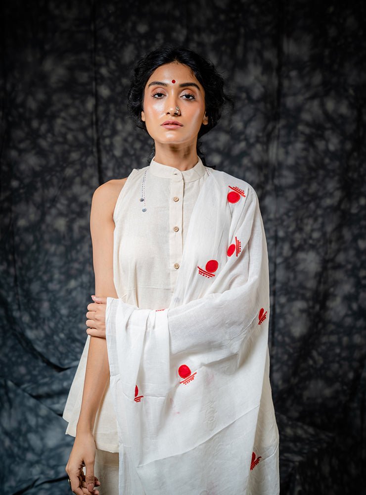 Beige Handloom Rozaana Co-ord Set