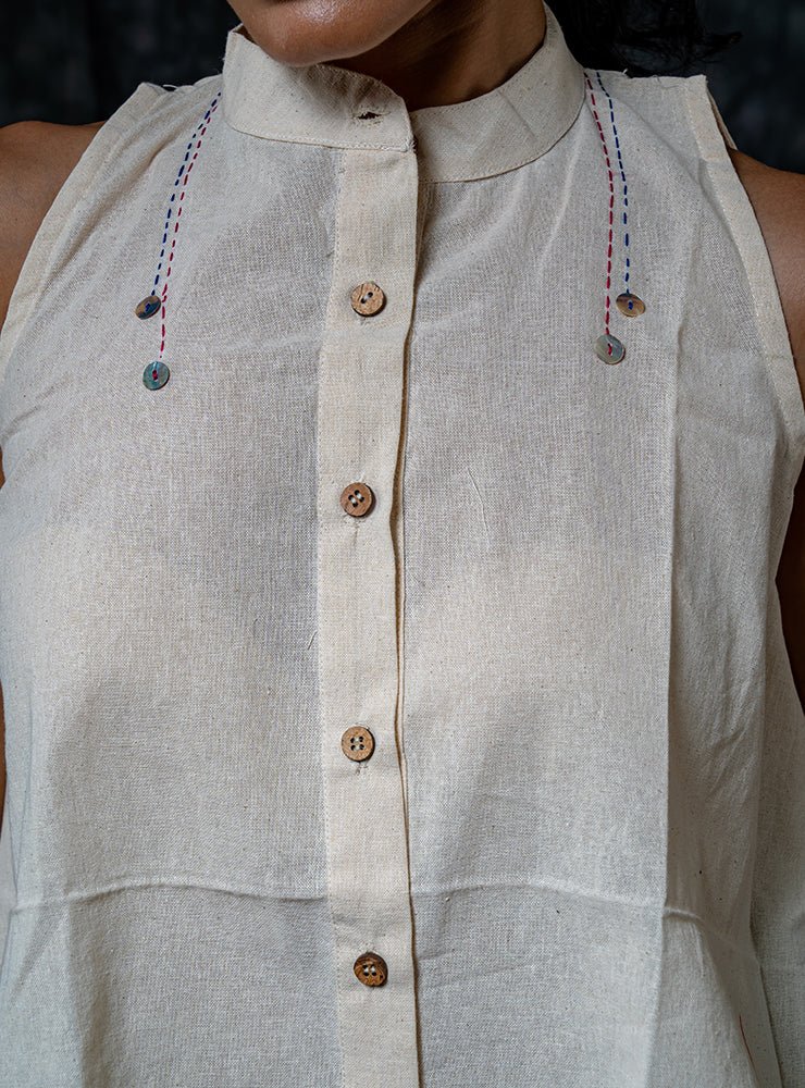 Beige Handloom Rozaana Co-ord Set