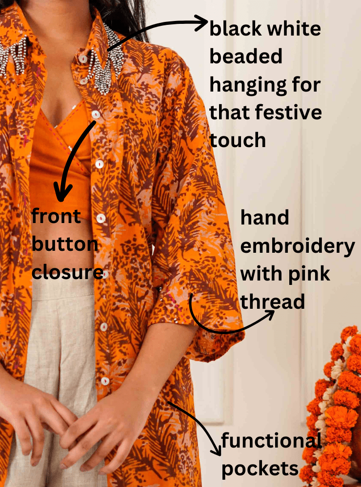 Batik Printed Shirt Tunic - Prathaa - weaving traditions