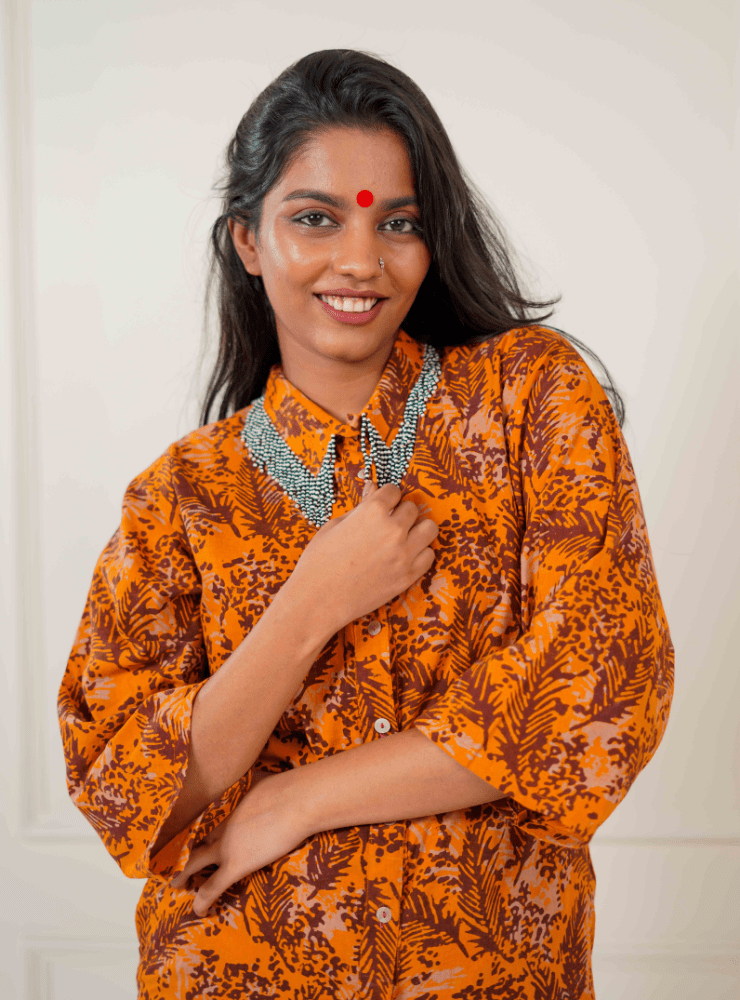 Batik Printed Shirt Tunic - Prathaa - weaving traditions