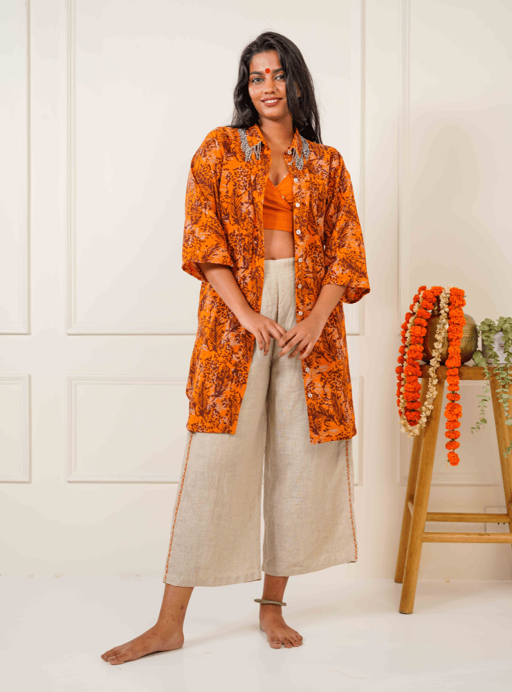 Batik Printed Shirt Tunic - Prathaa - weaving traditions