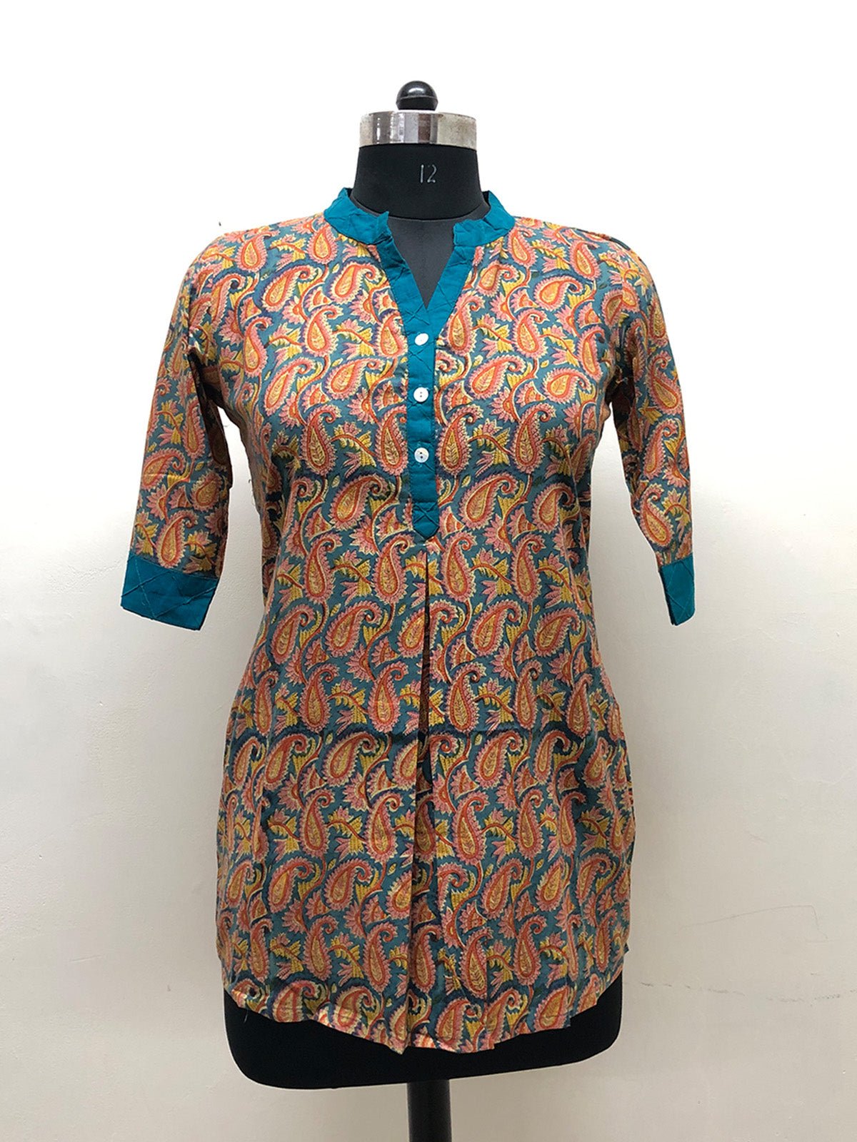 Block Printed long top - Prathaa - weaving traditions