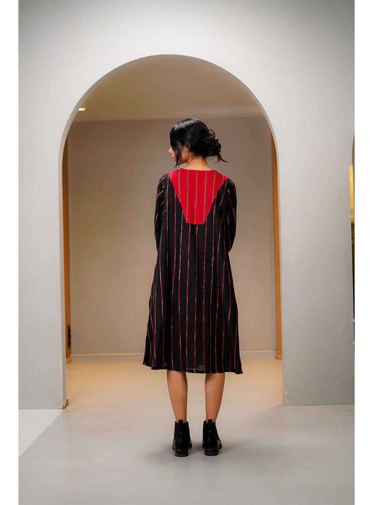 Black Khesh A-line Dress