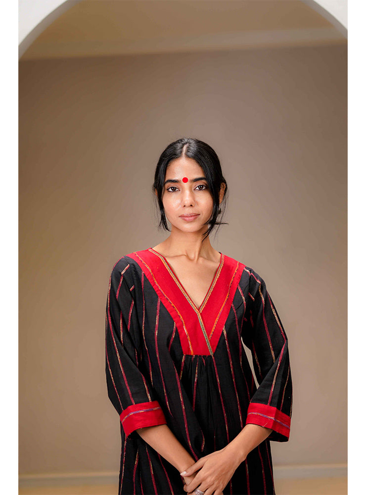 Black Khesh A-line Dress