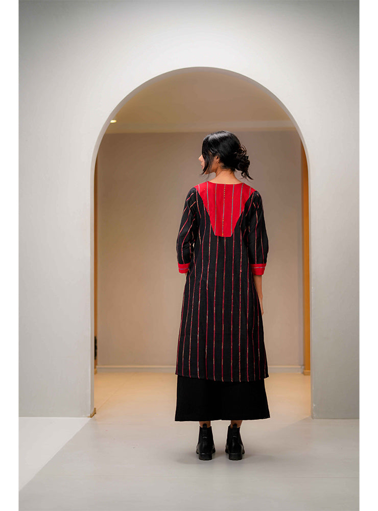 Black Khesh A-line Dress