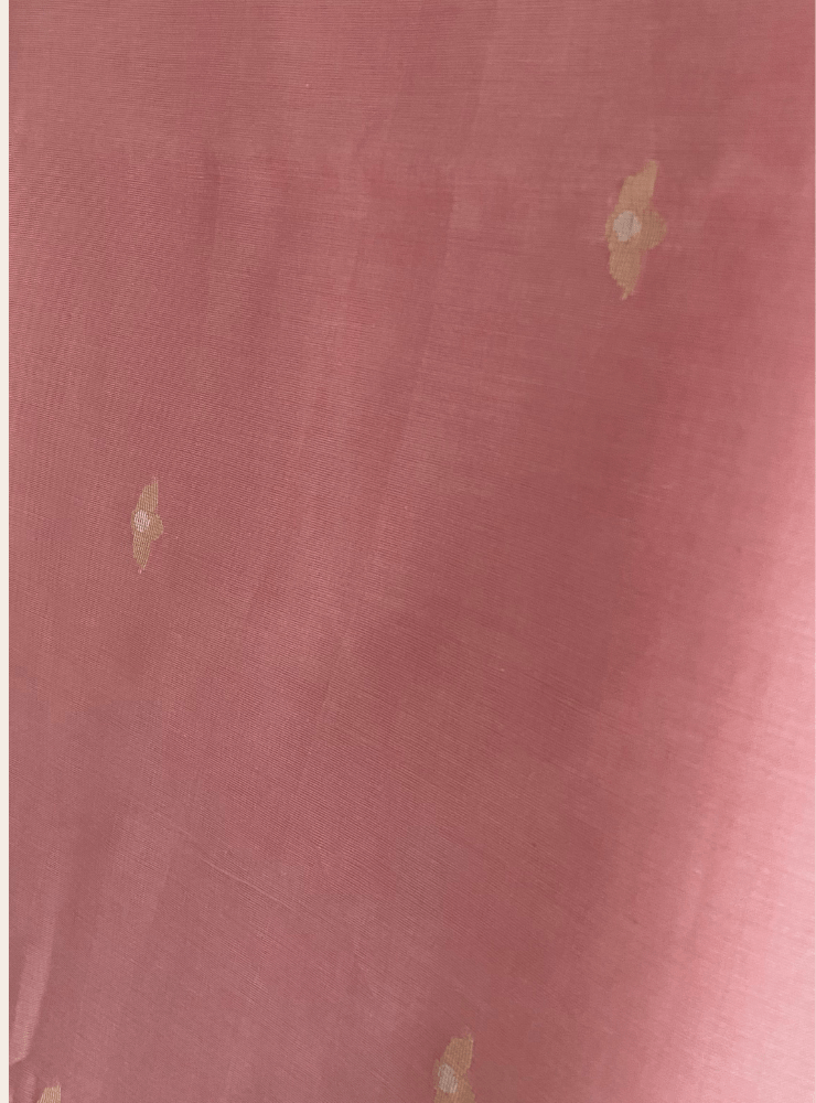 Light Pink Jamdani Saree - Prathaa - weaving traditions