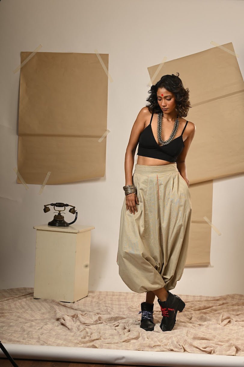 Beige Unisex Harem Pants Taana Baana XS