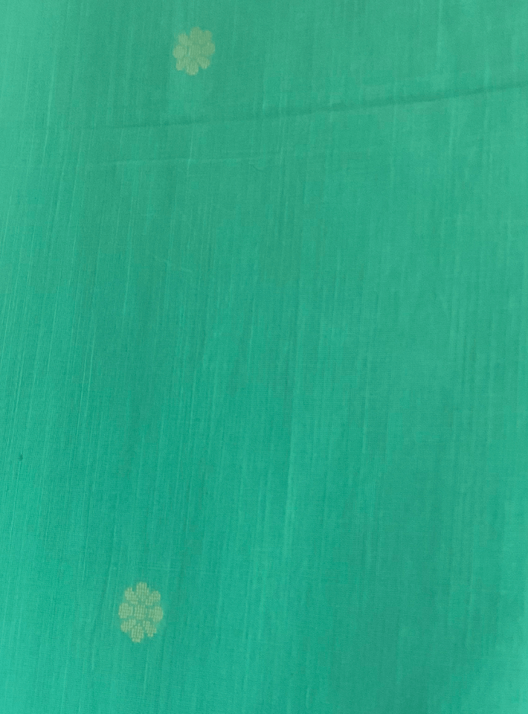 Turquoise & Pink Jamdani Saree - Prathaa - weaving traditions