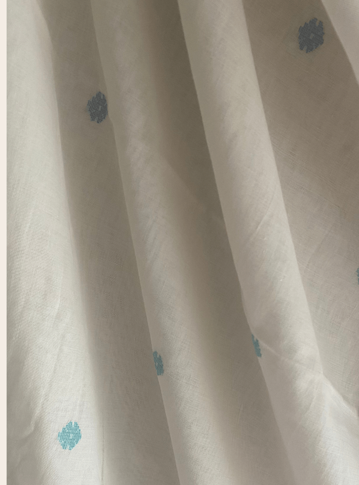 White Jamdani Saree - Prathaa - weaving traditions