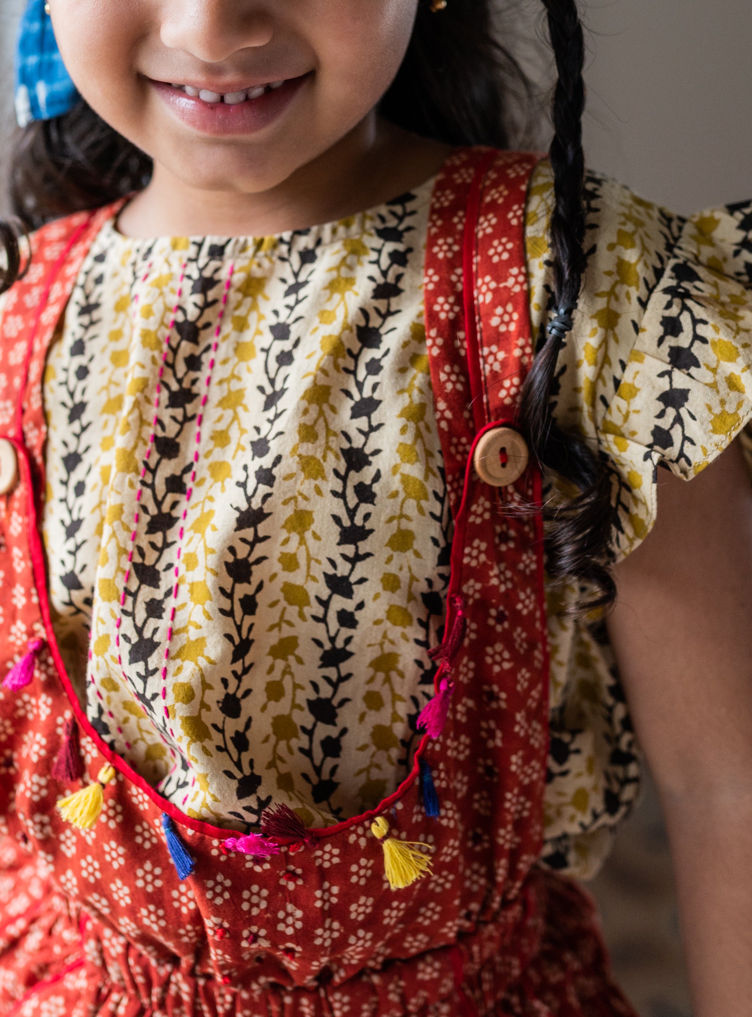 NATKHAT:- Dual print Bagru T-shirt - Prathaa - weaving traditions