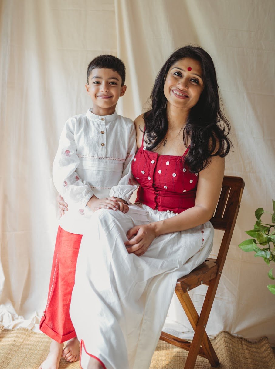 Mom and clearance son ethnic wear