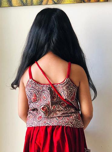 Ajrakh Kids Spaghetti Top - Prathaa - weaving traditions
