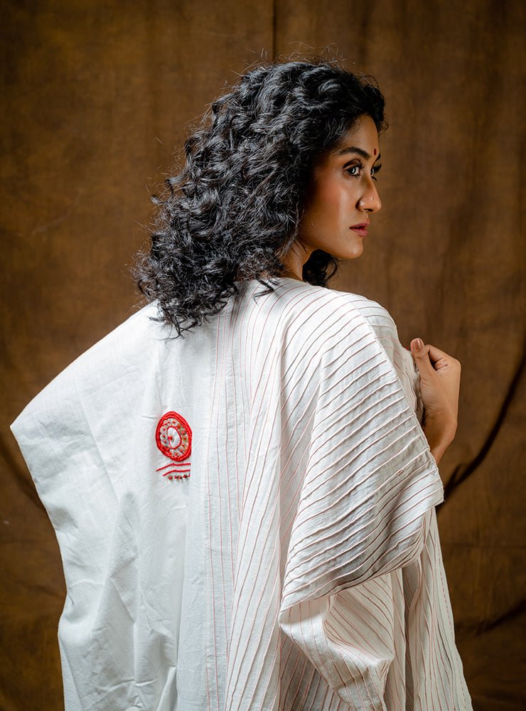 SHVET- FULL WHITE KAFTAN | Sustainable Fashion | Prathaa