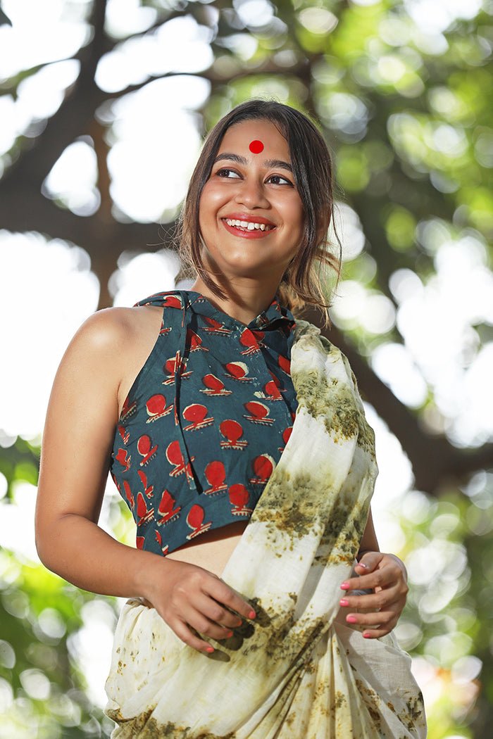 Bawra Bindi Racer Back Green Dress