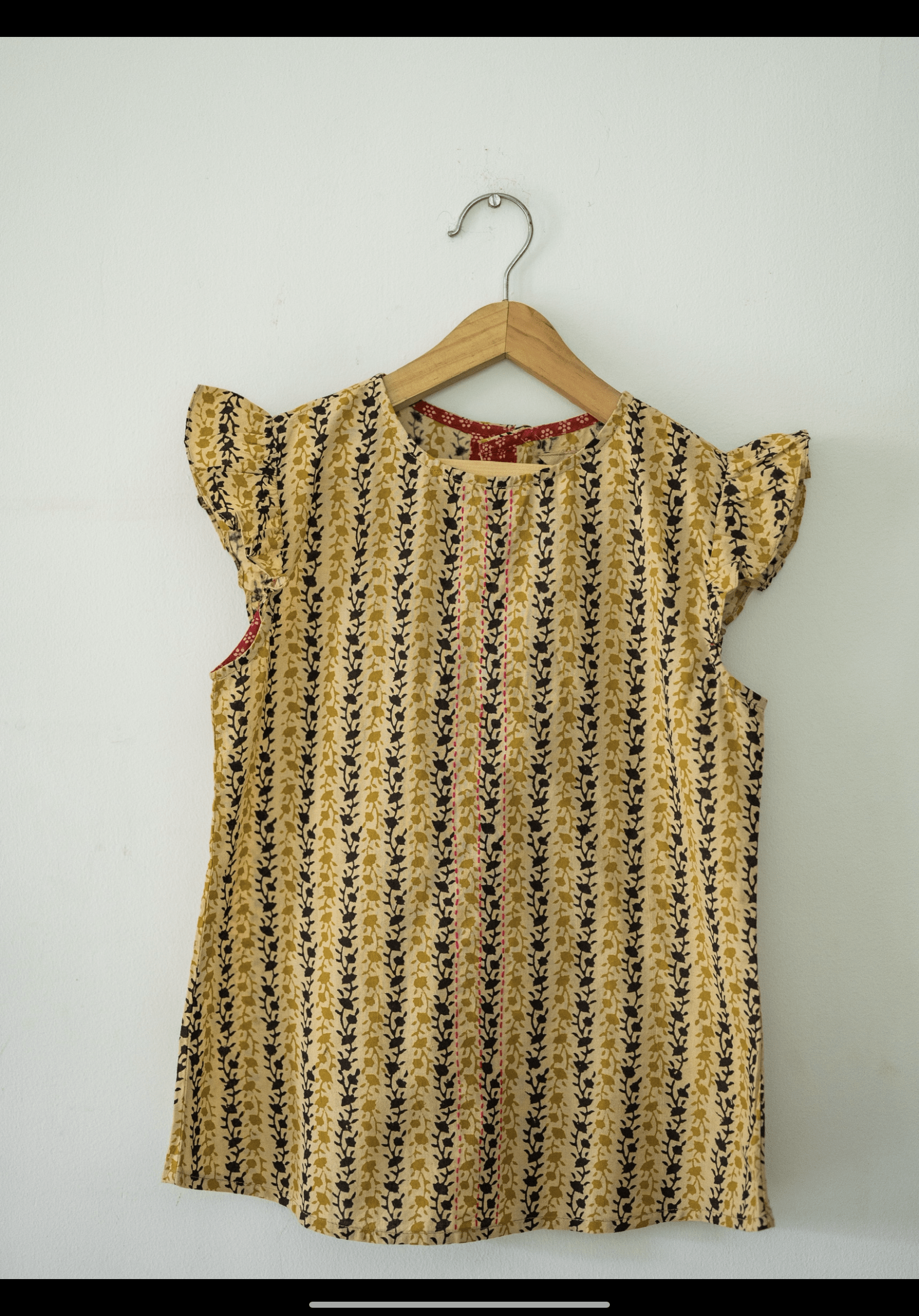 NATKHAT:- Dual print Bagru T-shirt - Prathaa - weaving traditions