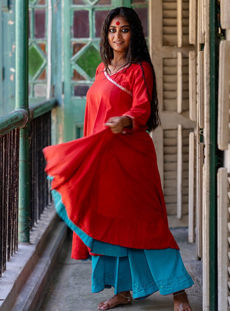 ANURAGI KALIDAR KURTA/DRESS - Prathaa - weaving traditions