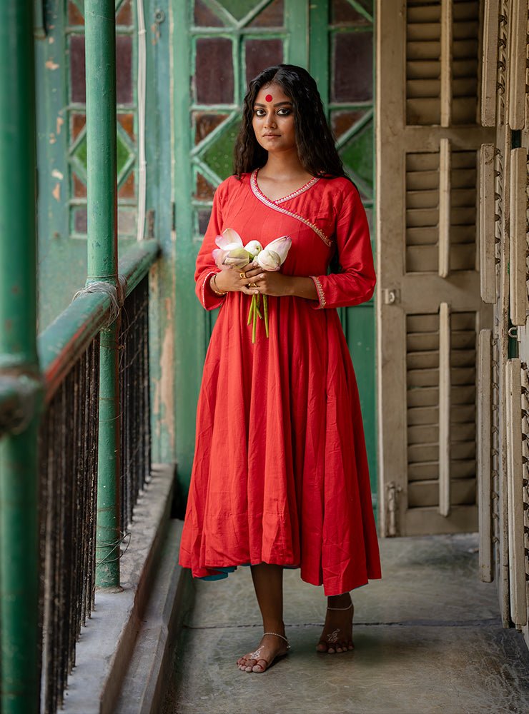 ANURAGI KALIDAR KURTA/DRESS - Prathaa - weaving traditions