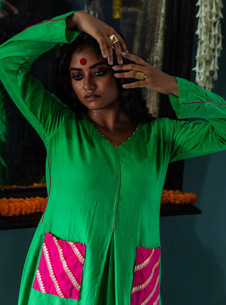 flare straight dress | Prathaa | Handloom & Sustainable Clothing