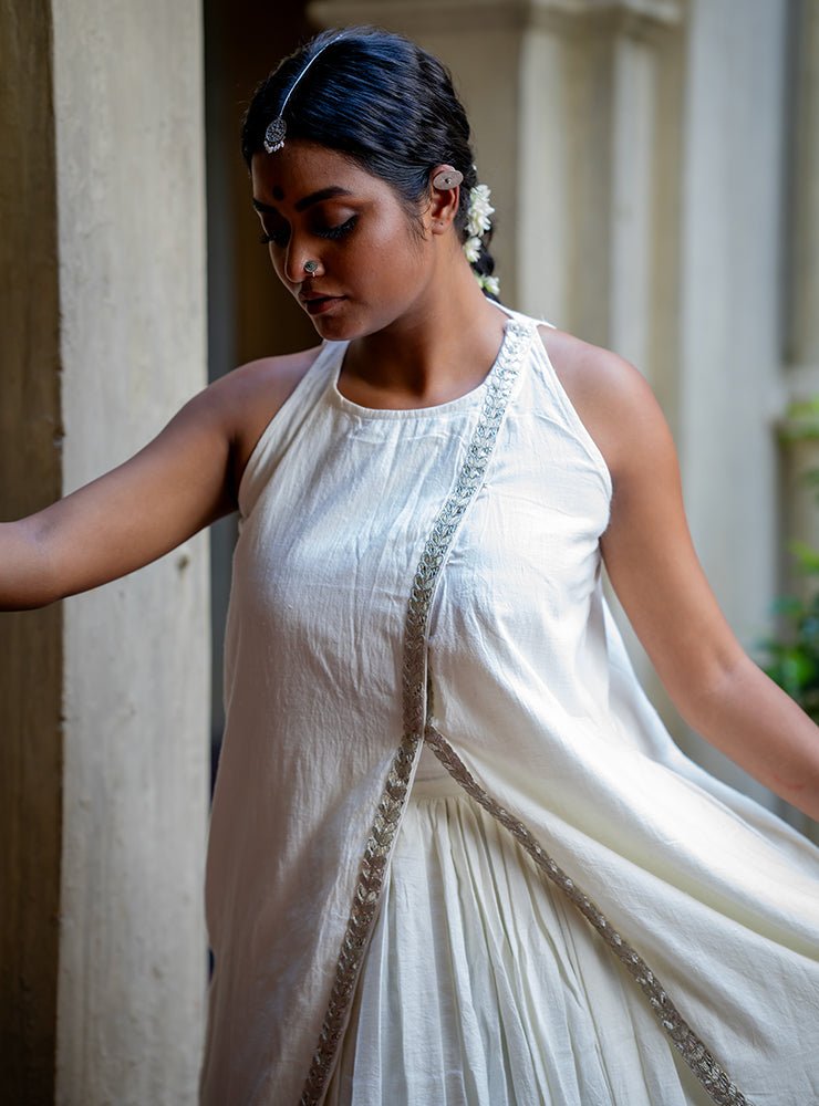 SUNEHRI OVERLAP TOP - Prathaa - weaving traditions