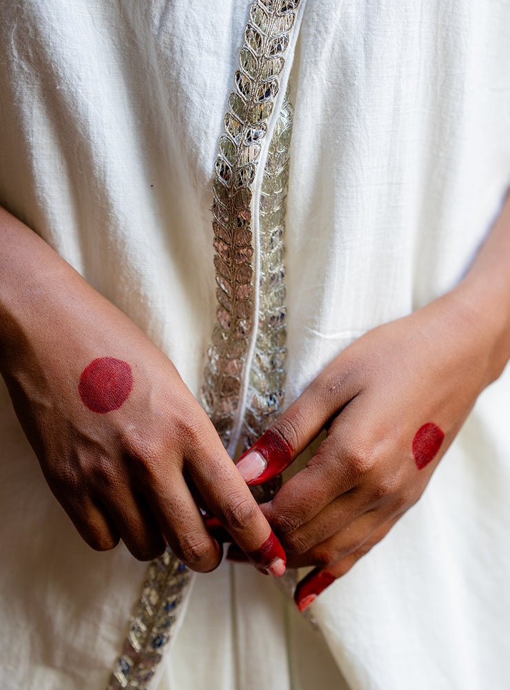 SUNEHRI OVERLAP TOP - Prathaa - weaving traditions