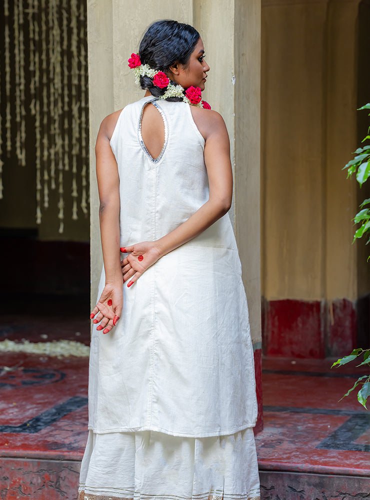 SUNEHRI OVERLAP TOP - Prathaa - weaving traditions