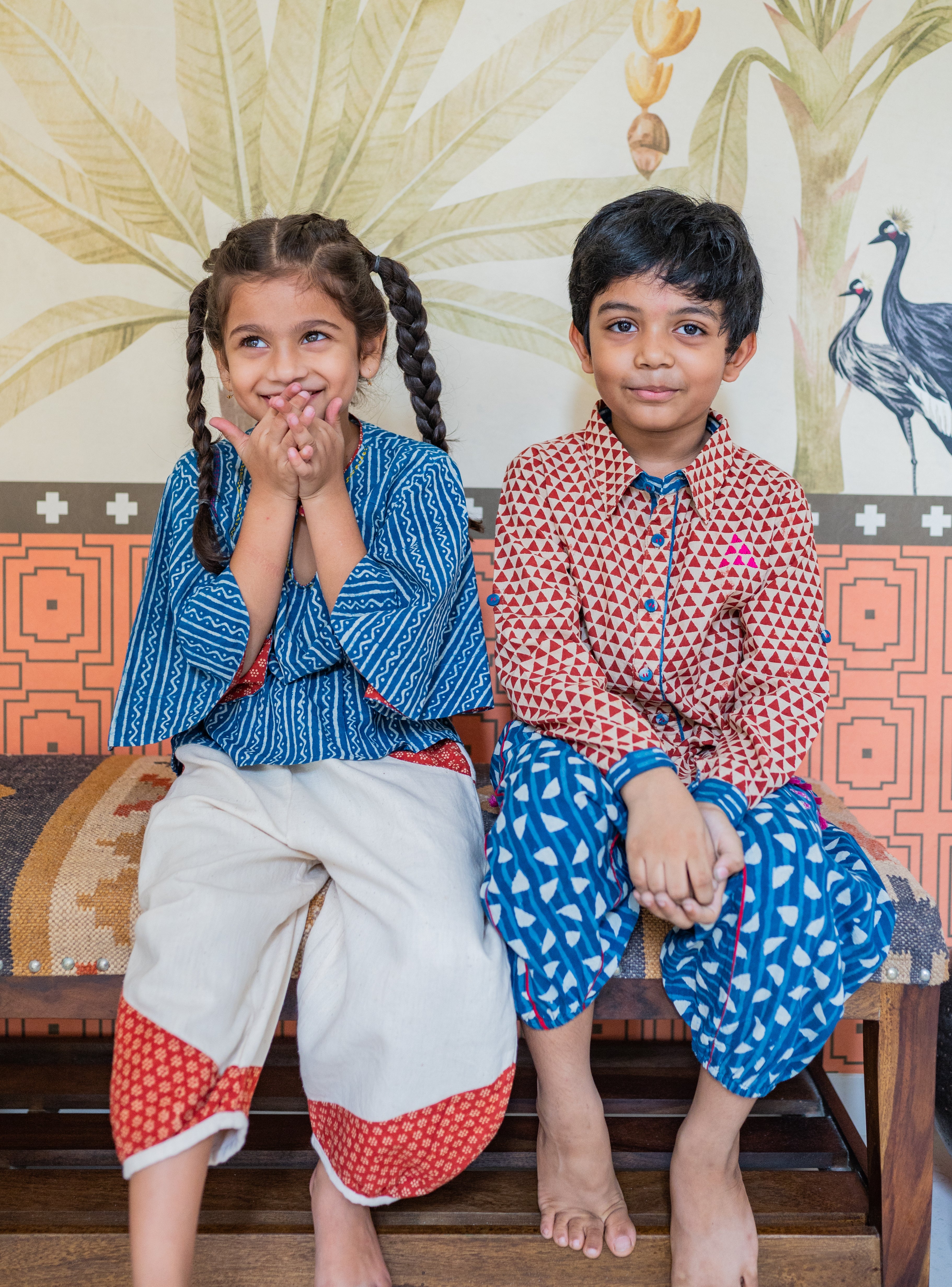 Shirt Dhoti pants (set of 2) - Prathaa - weaving traditions