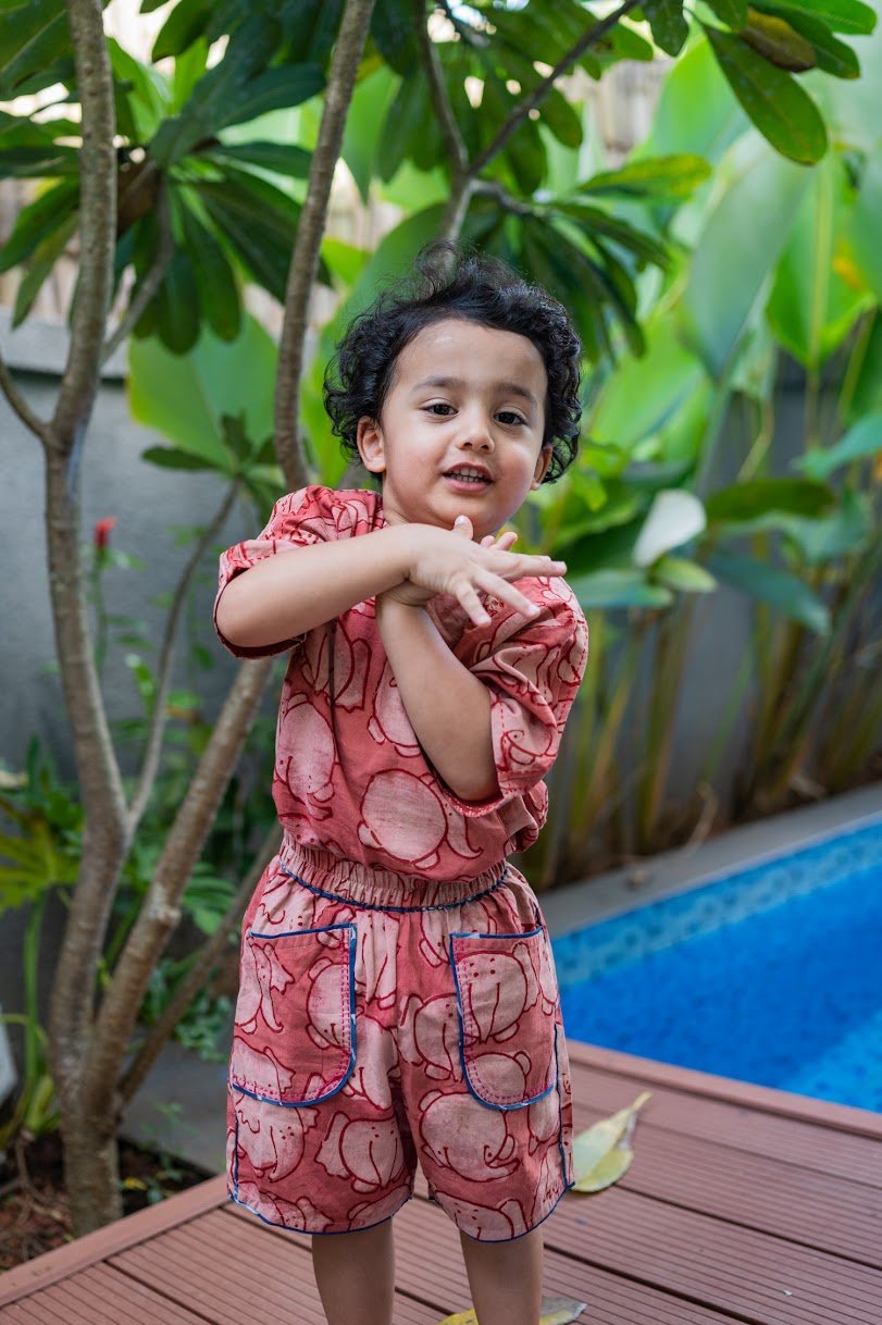 NATKHAT:- Comfortable Handloom Shorts for Kids| Bagru | Prathaa