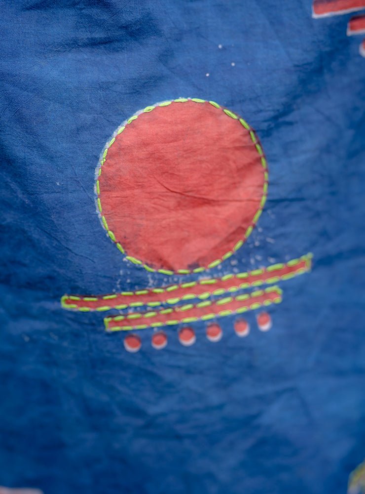 Bindi Pink & indigo Batik Drop Armhole Tunic- PRATHAA