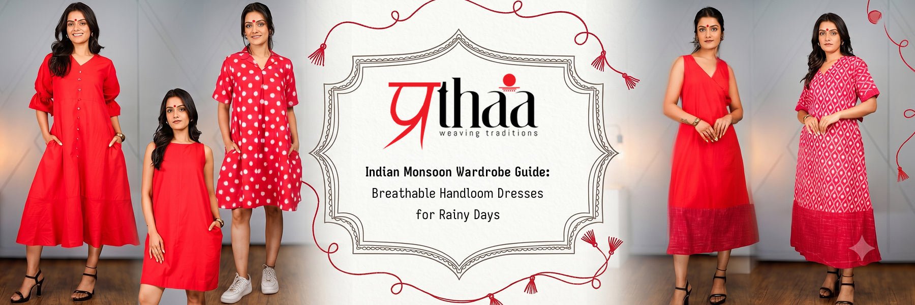 Indian Monsoon Wardrobe Guide: Breathable Handloom Dresses for Rainy Days - Prathaa-weaving traditions