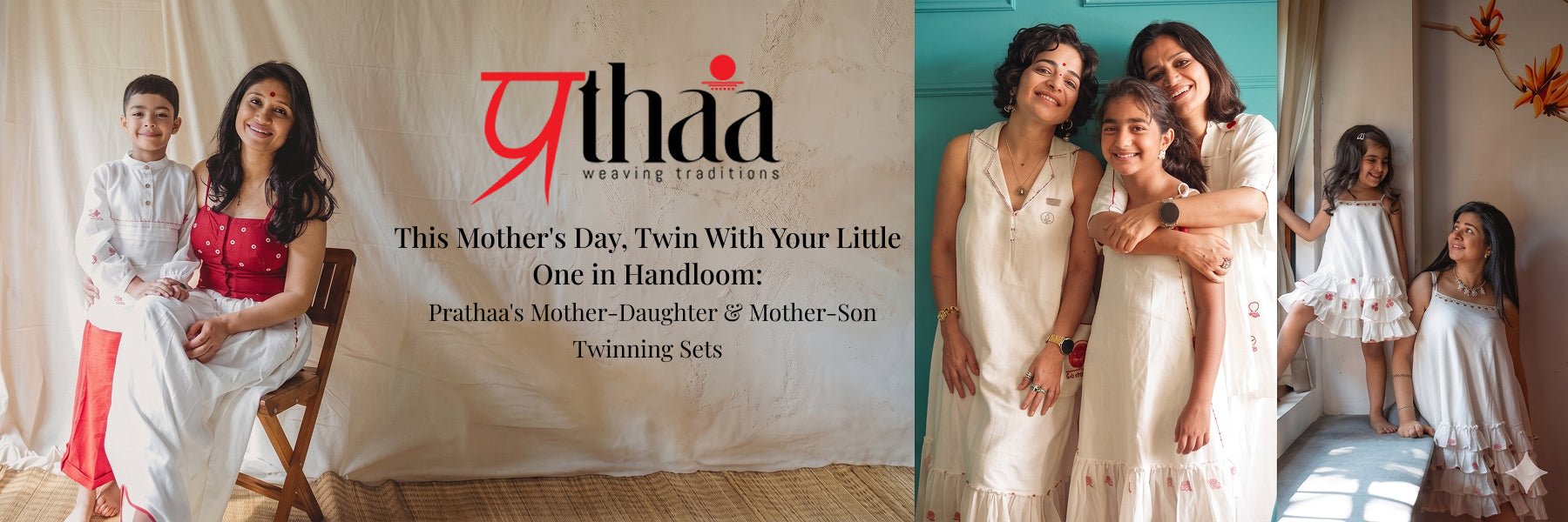 This Mother's Day, Twin With Your Little One in Handloom: Prathaa's Mother-Daughter & Mother-Son Twinning Sets - Prathaa-weaving traditions