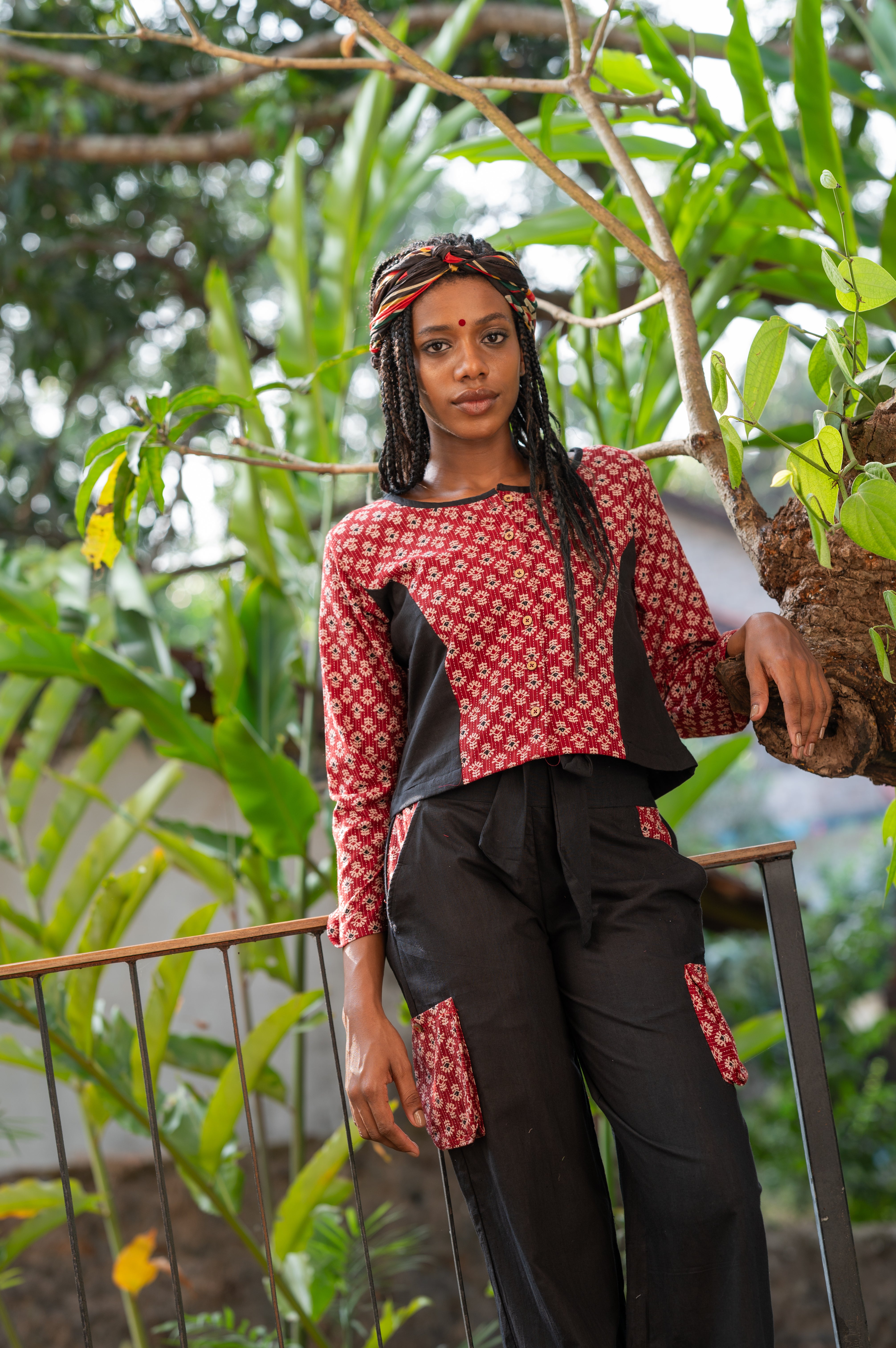 High-waist Cargo Pants - Prathaa - weaving traditions