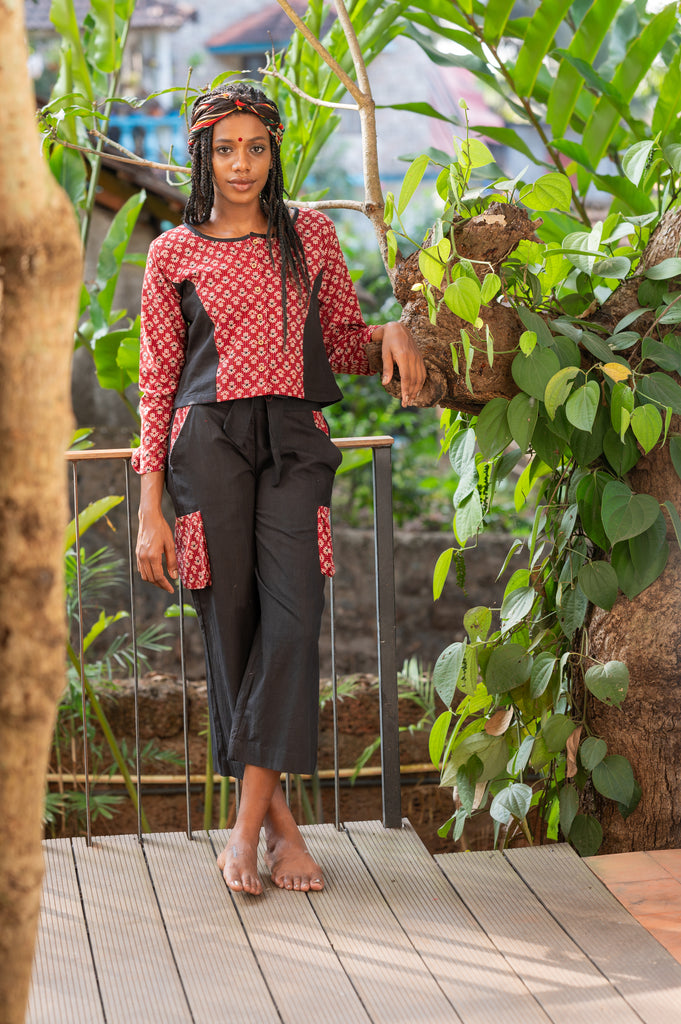 Crop Top With Pants - Prathaa - weaving traditions