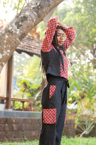 High-waist Cargo Pants - Prathaa - weaving traditions