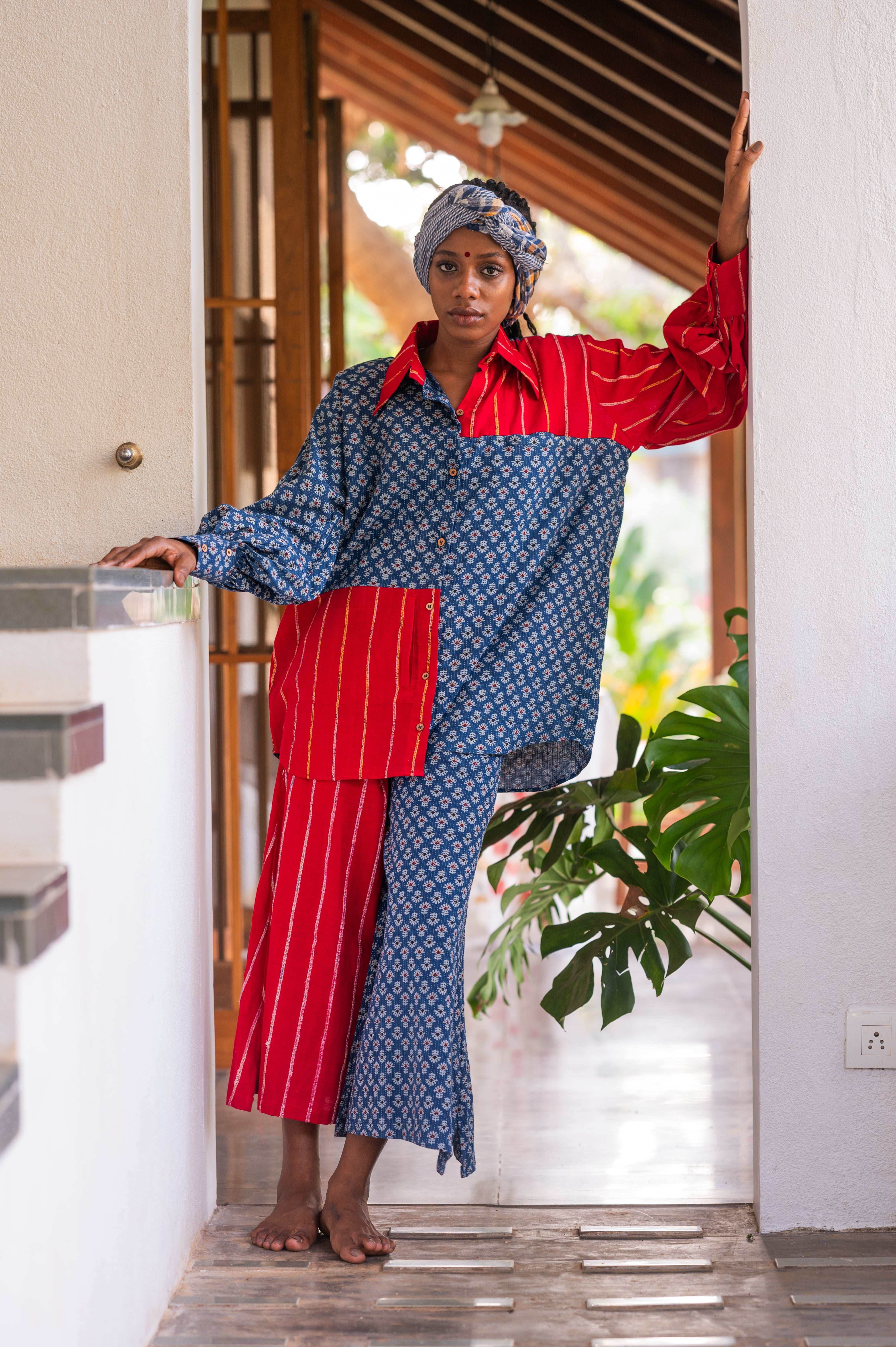 Set- Shirt Culottes - Prathaa - weaving traditions