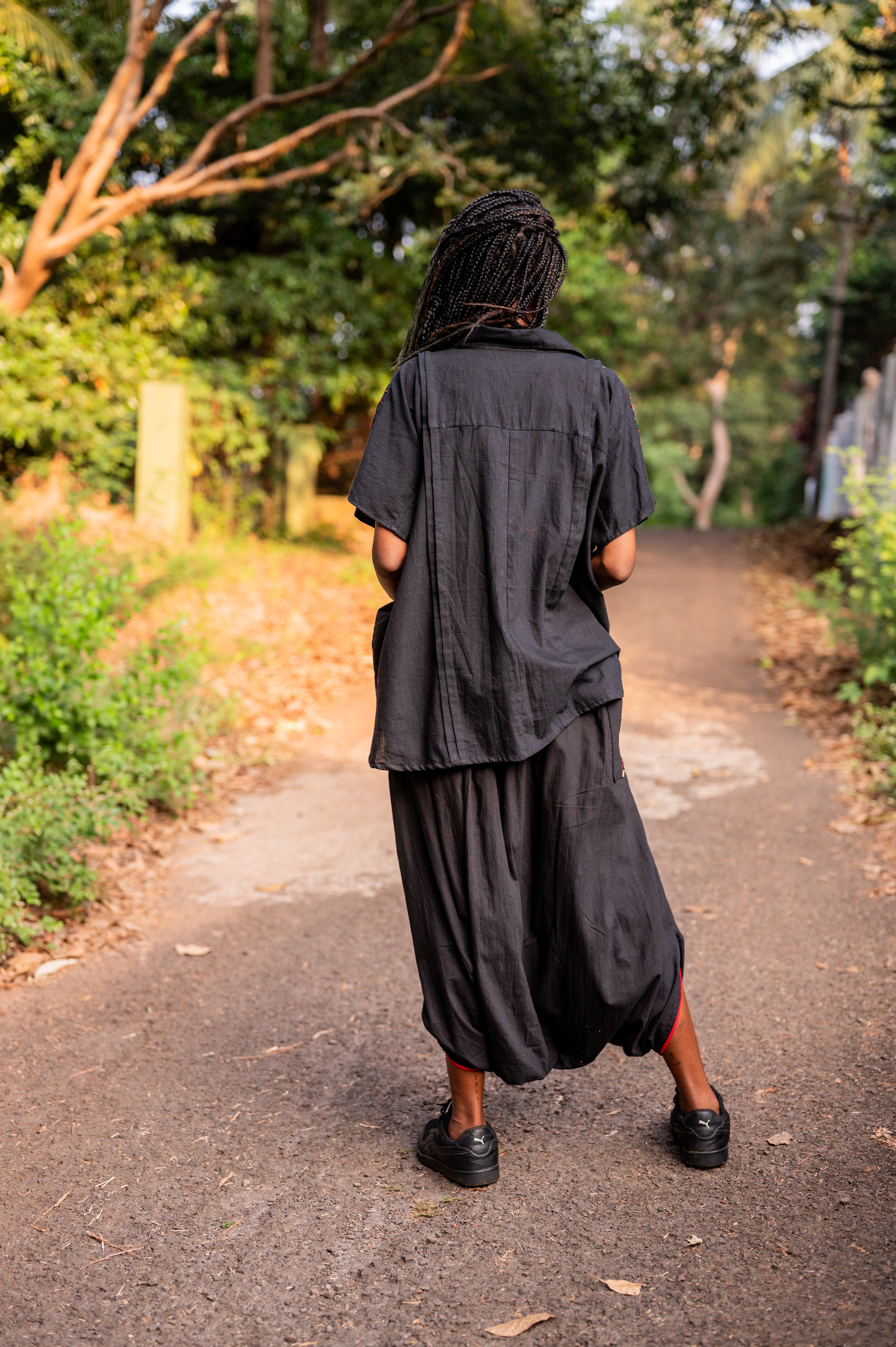 Black Mul Dhoti - Prathaa - weaving traditions