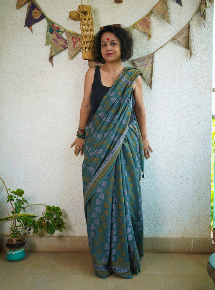 Batik Print Handloom Cotton Harini Saree thumbnail 2