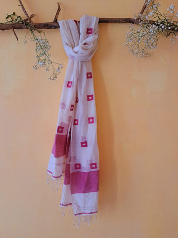 One of it’s kind- White and red Stole