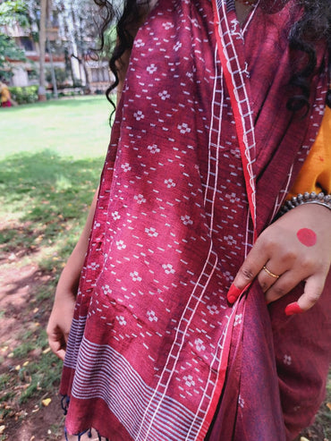 One of it’s kind- Jazzberry Jamdani Saree