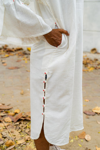 SHVET- TUNIC PANTS SET - Prathaa - weaving traditions