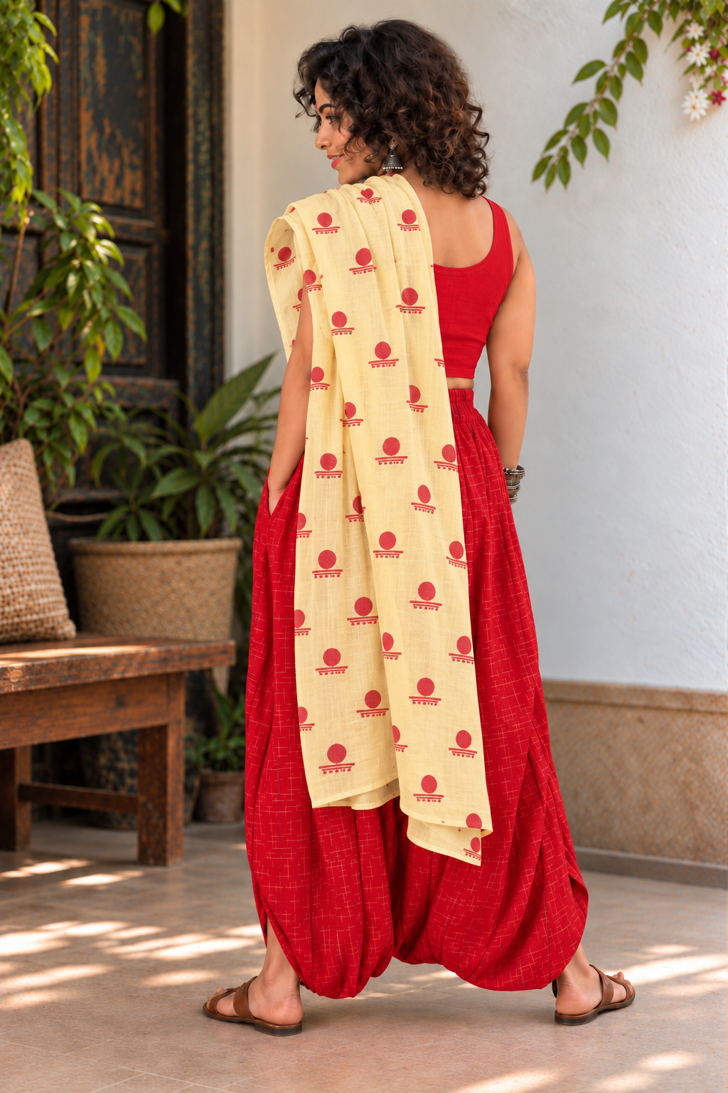 BINDI BLOSSOM DHOTI SAREE