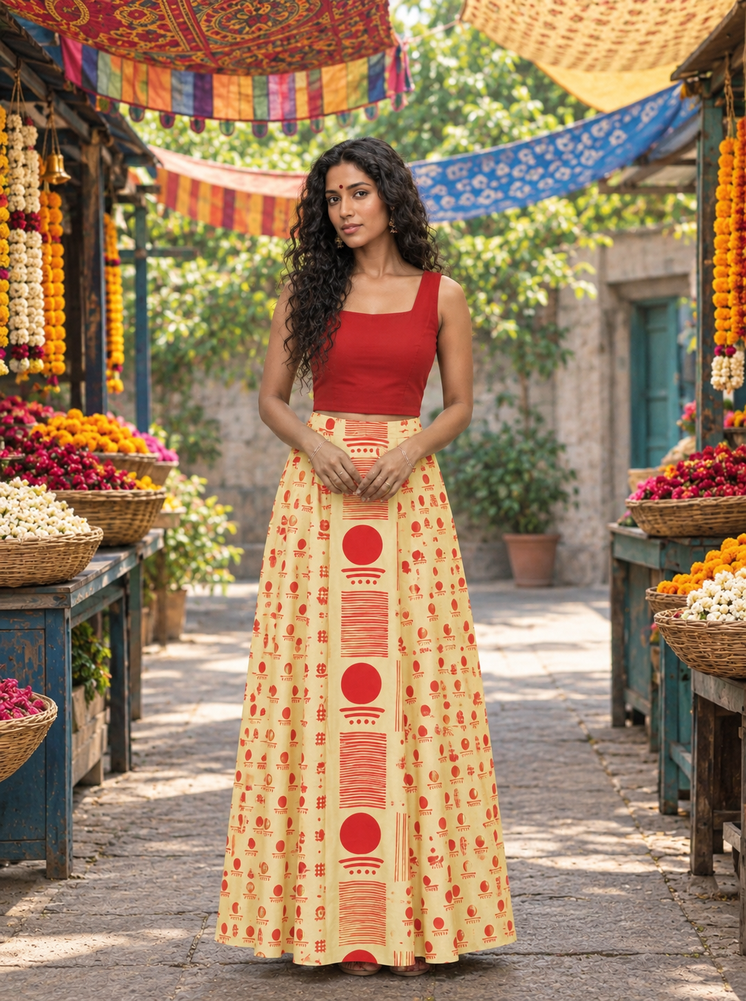 BINDI BLOOM SKIRT SET