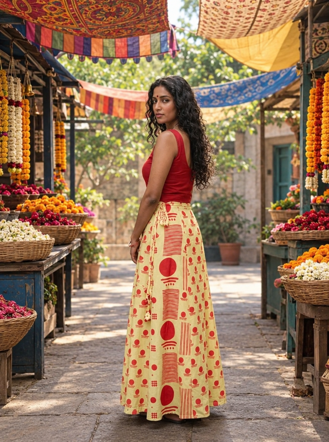 BINDI BLOOM SKIRT SET